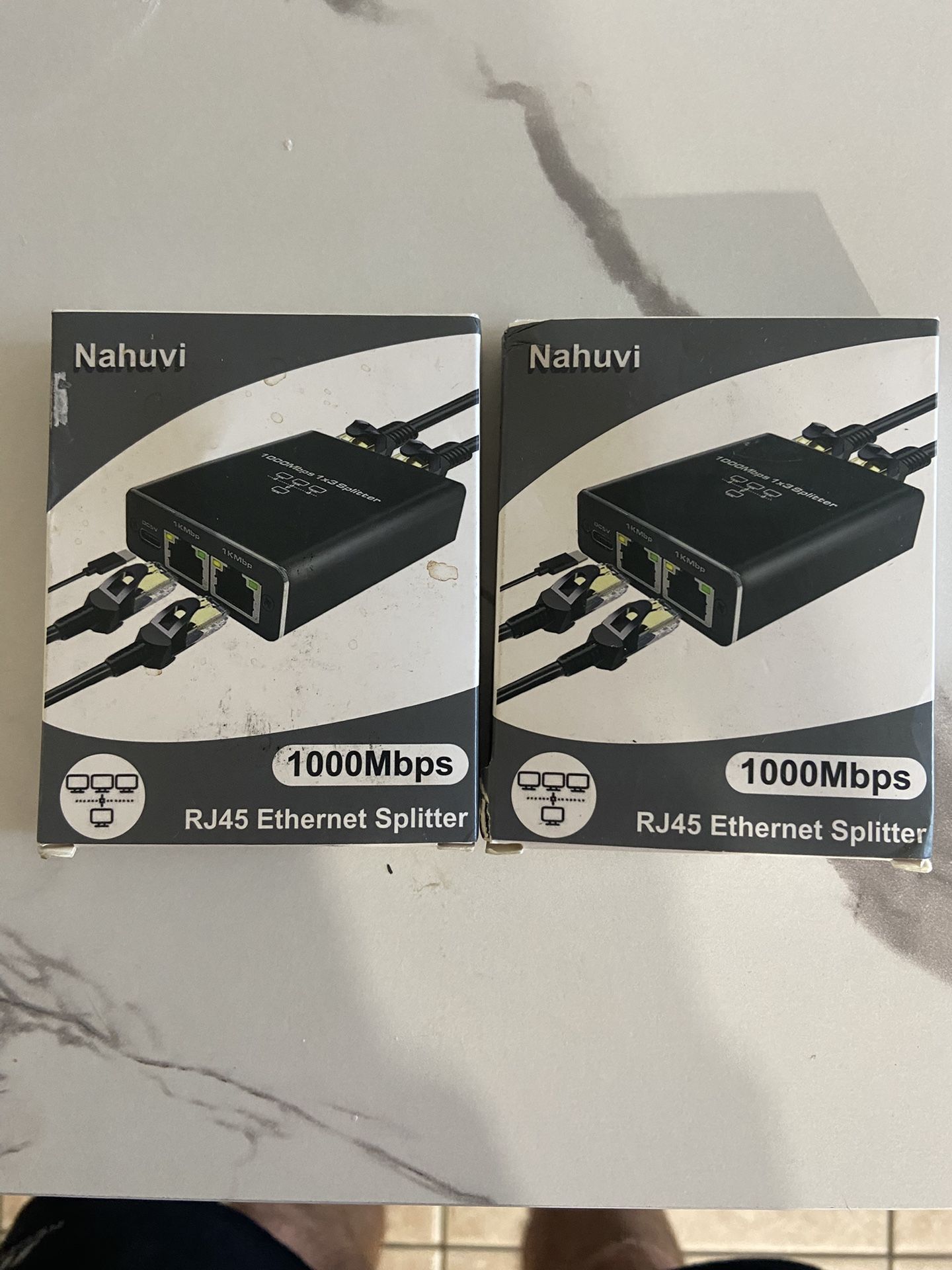 Nahuvi RJ45 Ethernet Solitter (2 Pack)