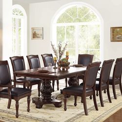 Traditional Dining Set 9 Piece Set Brand New