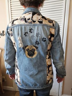 PUG EMBROIDERED DEMIM JACKET