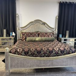 Stunning Mirrored Cal King Bedroom Set 🤩