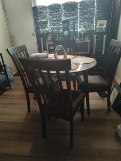 Dining room table and chairs