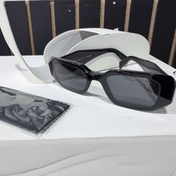 Black Prada Sunglasses With Case And Cloth