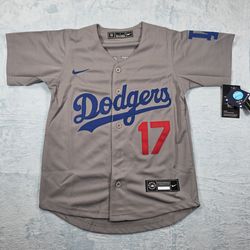 Kids Dodgers Shohei Ohtani #17 Road Jersey Size Small
