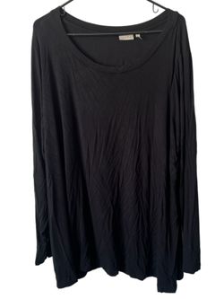 LOGO Layers Lori Goldstein Rayon Span Long Sleeve Top Black 3X  Comes from a smoke and pet free home.  Measurements are in the pictures.  This LOGO La