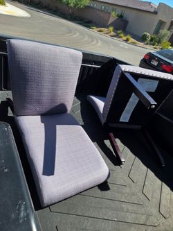 Studded upholstered modern grey gray dining chairs set of 2