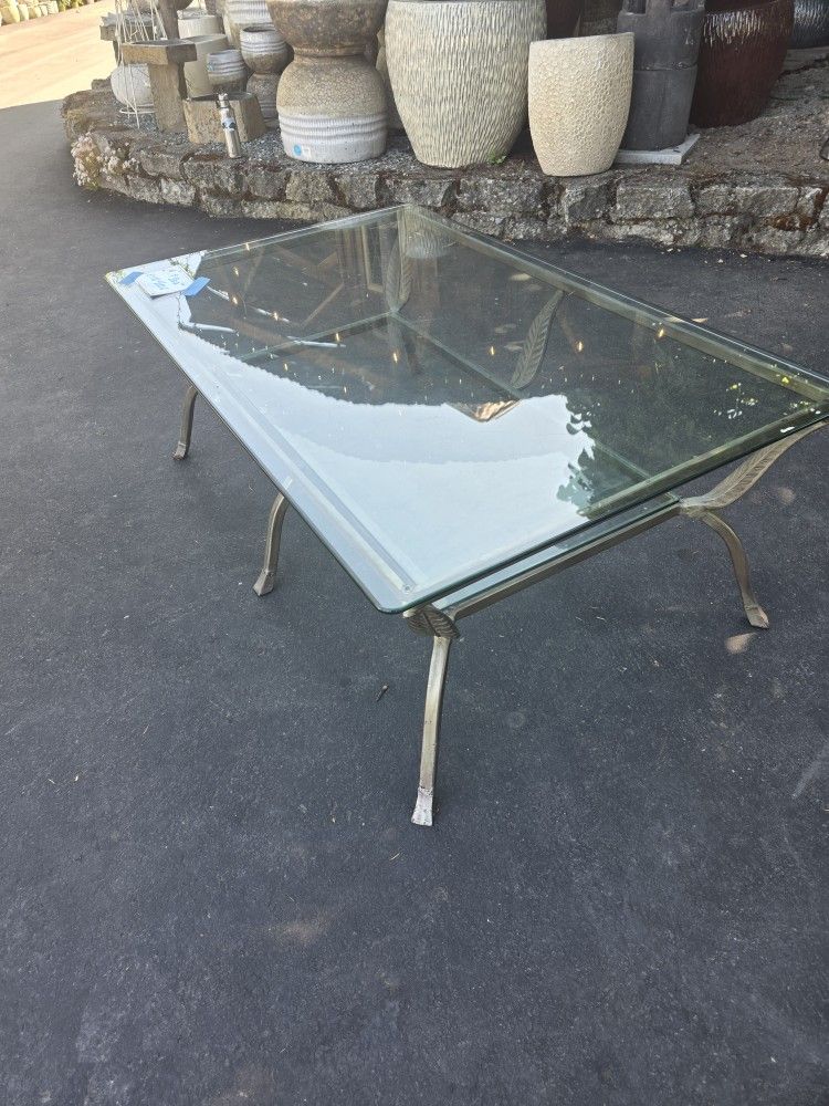 Elegant Glass Top Coffee Table