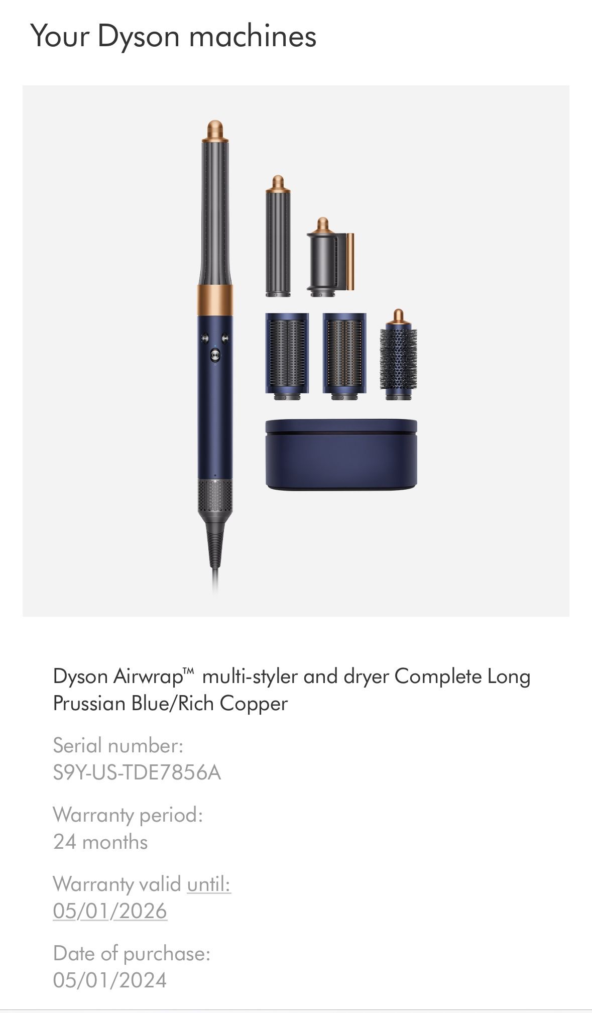 Dyson Airwrap™ Multi-styler Complete Long – Prussian Blue & Copper