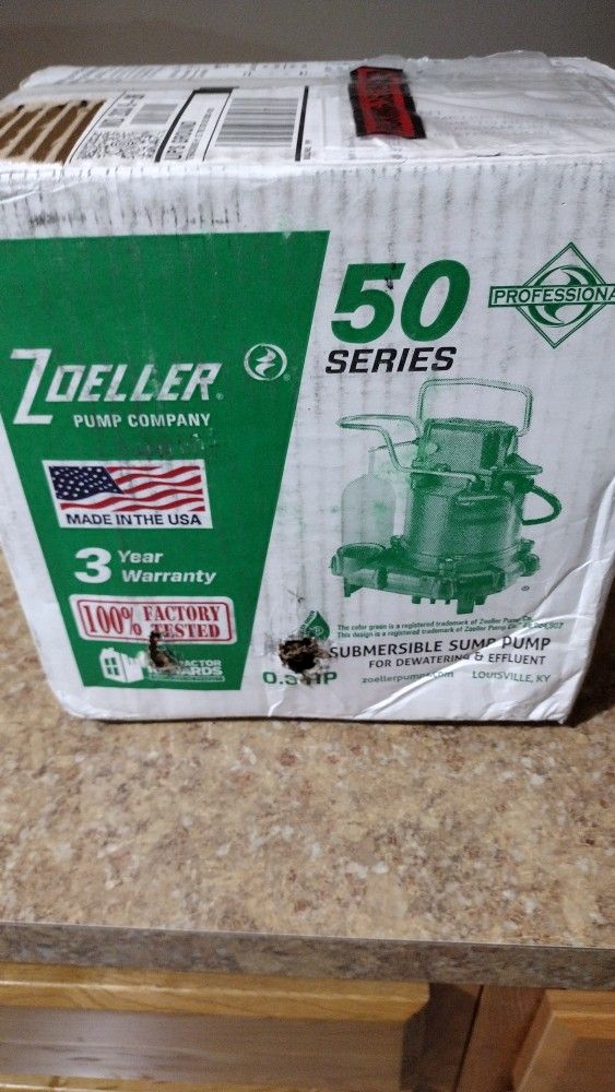 New Zoeller 50 Series Sump Pump M53.     1/3 HP