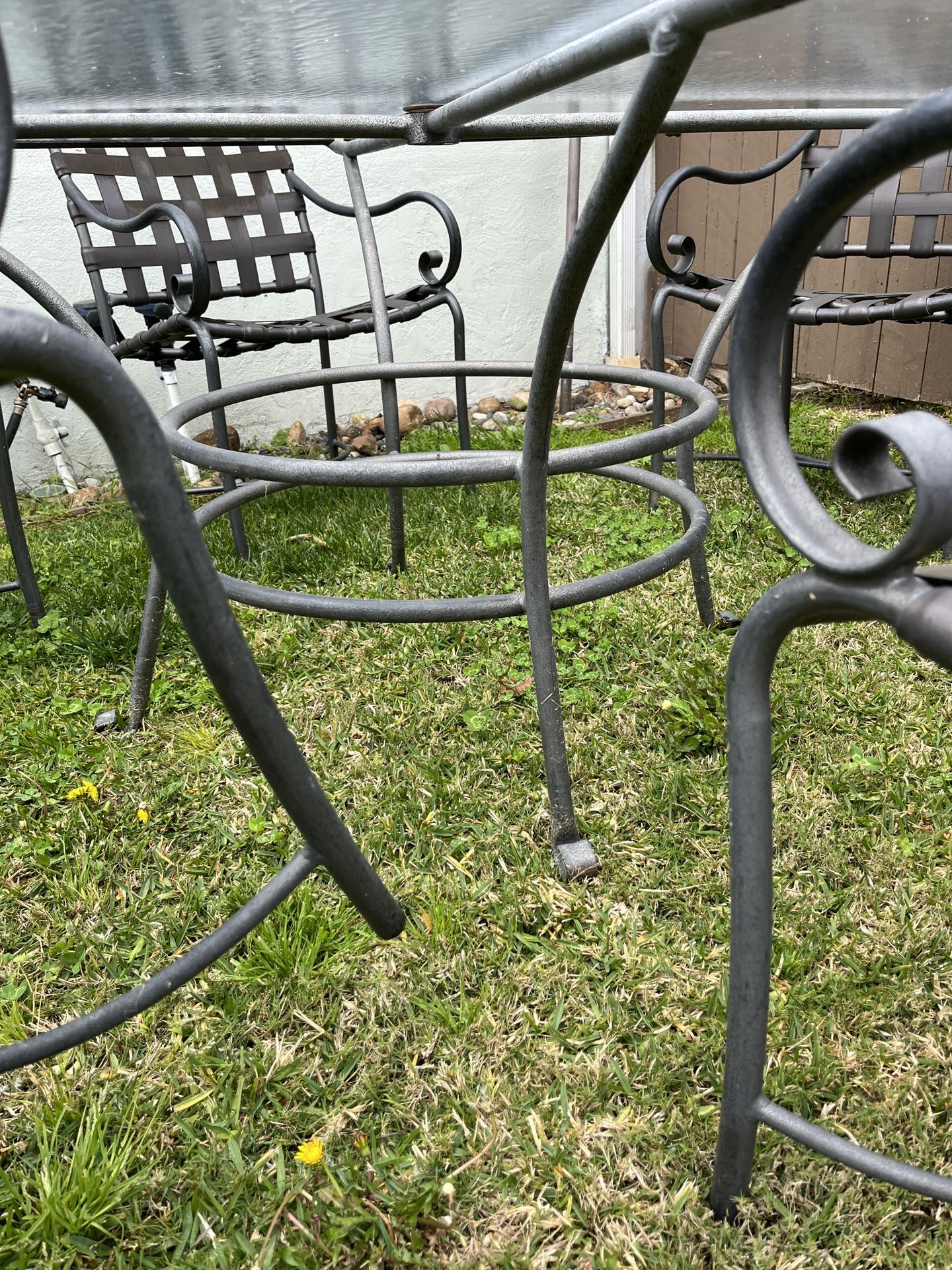 Rare Large Brown Jordan Roma Patio Set 6 Chairs Glass Table for Sale in