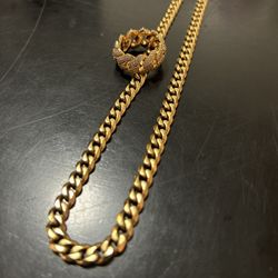 Gold Plated Chain & Ring Combo 