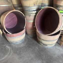 High Quality Empty Wine Barrel Planters For Sale 