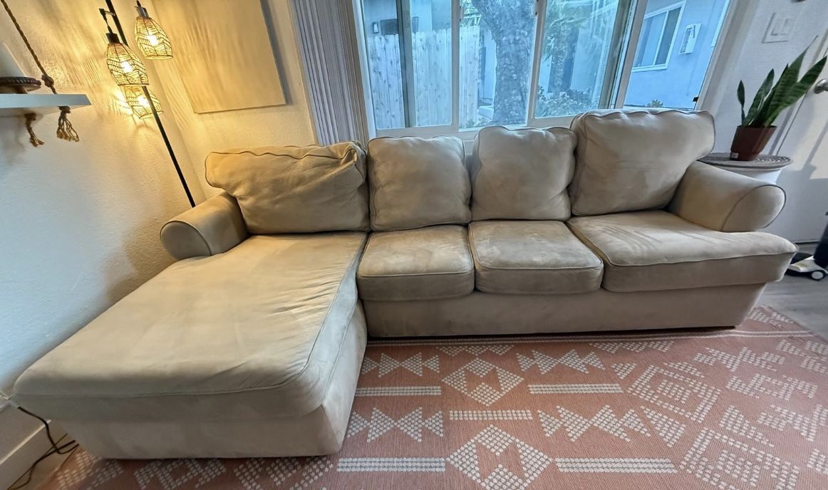 Suede Sectional Couch