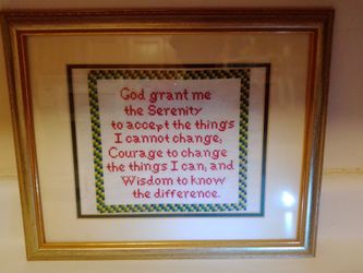 13x16" Serenity Prayer Cross stitch Picture