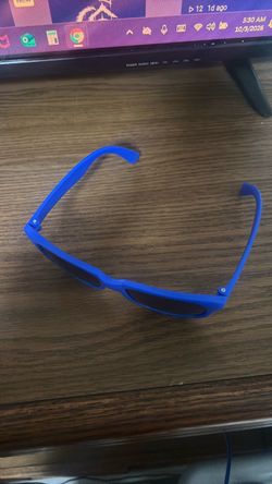 Blue Frame Sunglasses Dark Tinted Lenses