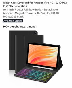 Amazon Fire HD 10 Keyboard Case with RGB Backlit