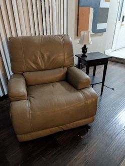 Large leather recliner.