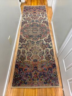 Karastan Oriental Traditional Runner Rug Wool Rectangle Multicolor Hallway