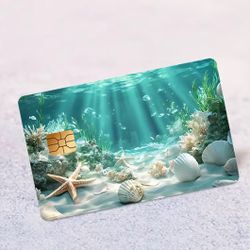 🐠 Under the Sea Credit Card Skins Sticker for Credit Cards, Gift & Debit Cards For Small Chip Cards
