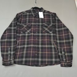 “Men’s 3XL Shacket Jacket Plaid Shirt Coat NWT (2 available) Red Checkered”