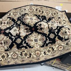 4' x 6'  - Safavieh Heritage Braganza Oriental Wool Area Rug - Black/Ivory