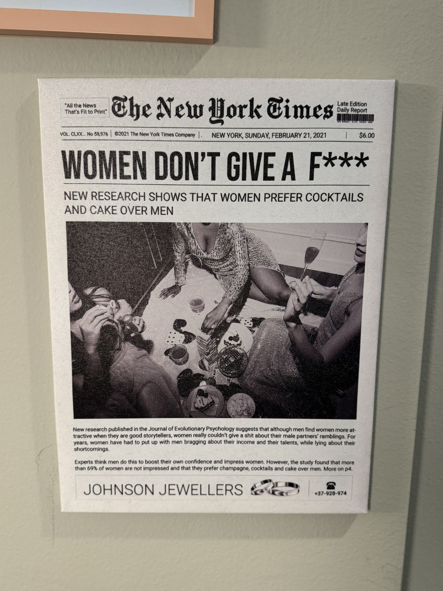 Wall Art - 'Women Don't Give A ****'