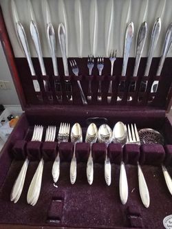 Antique 1940's Nobilty Plate quad Silver Plater Flatware set