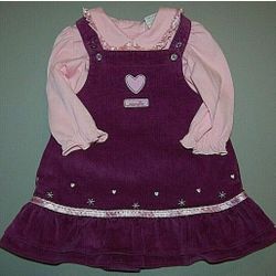 Just One Year Girls 9M Purple Jumper & Top Set