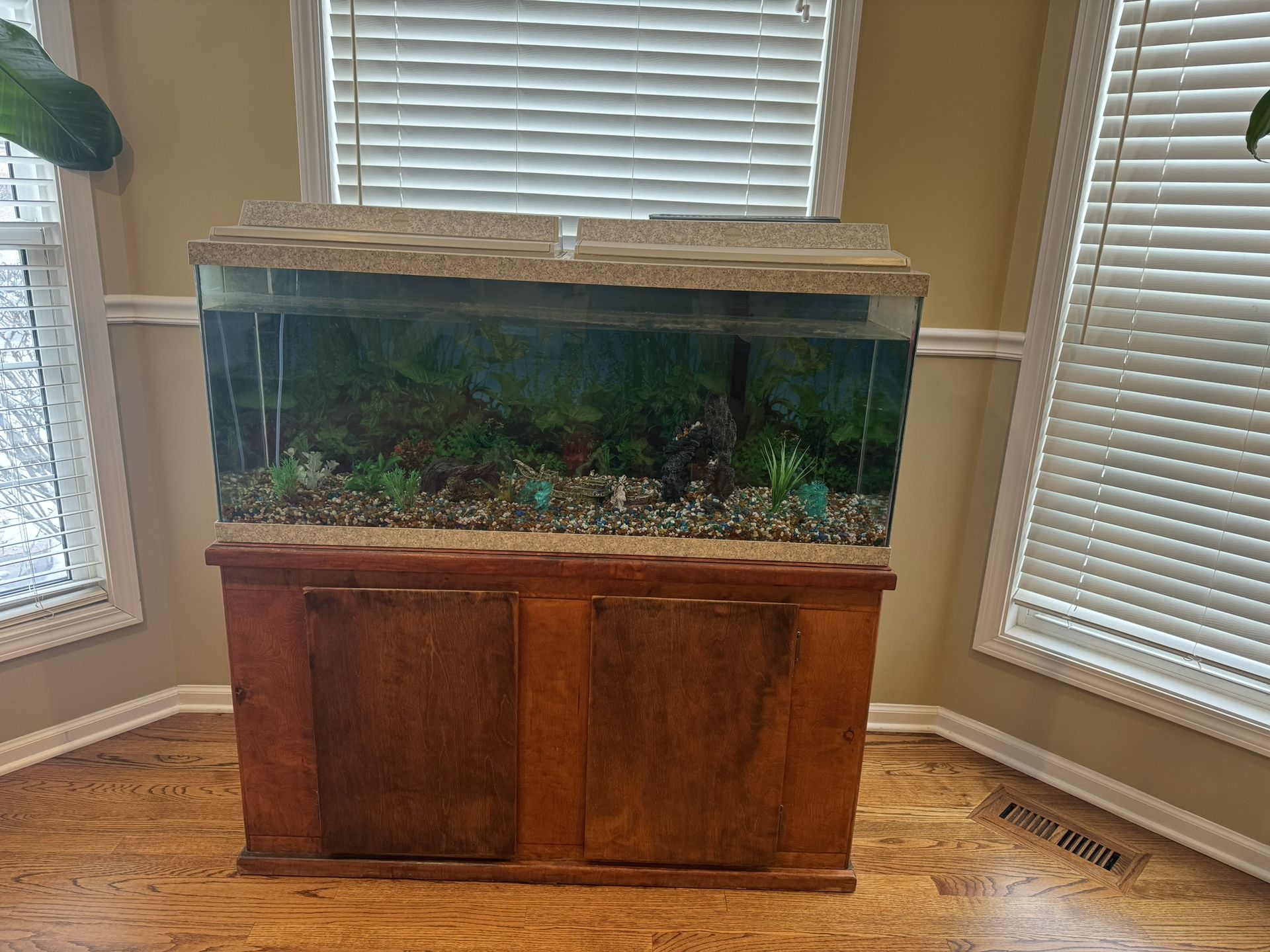 Fish tank With Wooden stand