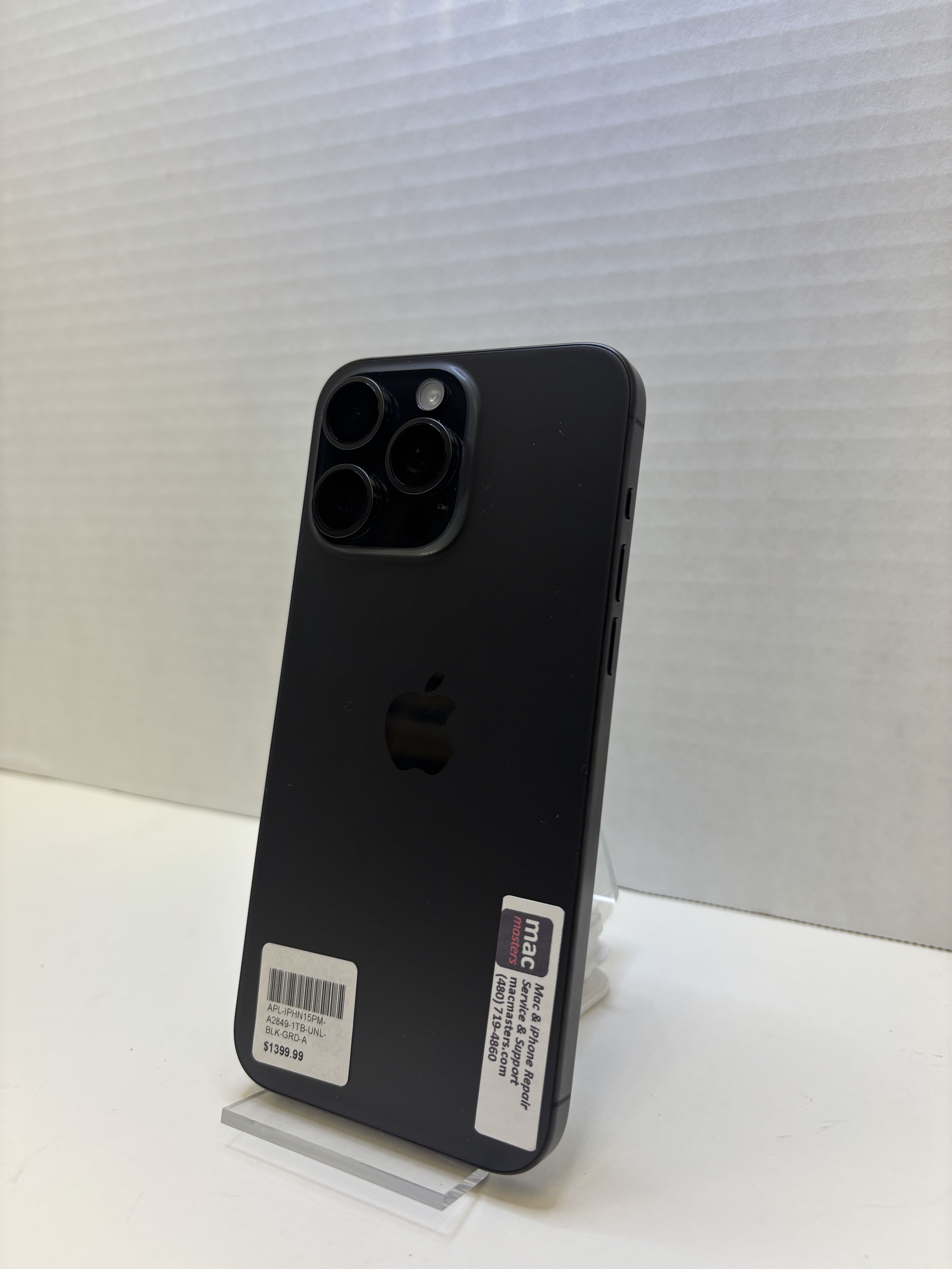 iPhone 15 Pro Max, A2849, Space Gray, 1TB, Global SIM Unlocked NEW