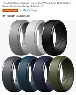 $14.00 Silicone Wedding Rings Men