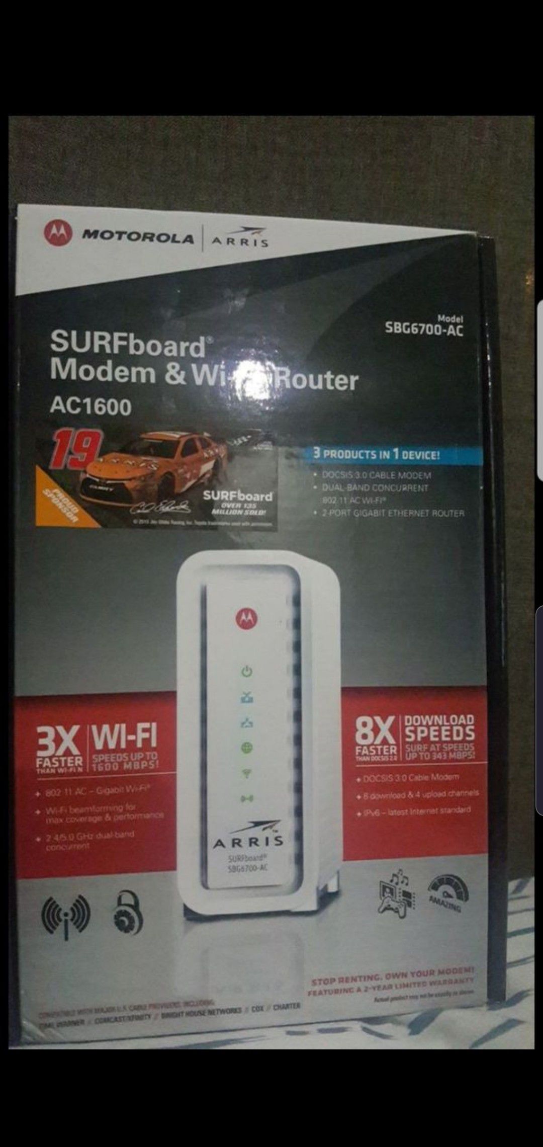Surfboard modem & Wi-Fi router AC1600