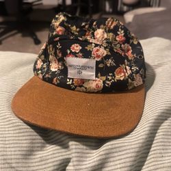 Floral five panel hat