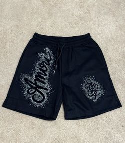 Amiri shorts with rhinestone
