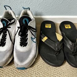Men’s Nike Shoes Size 8.5 & Reef Flip Flops Size 9