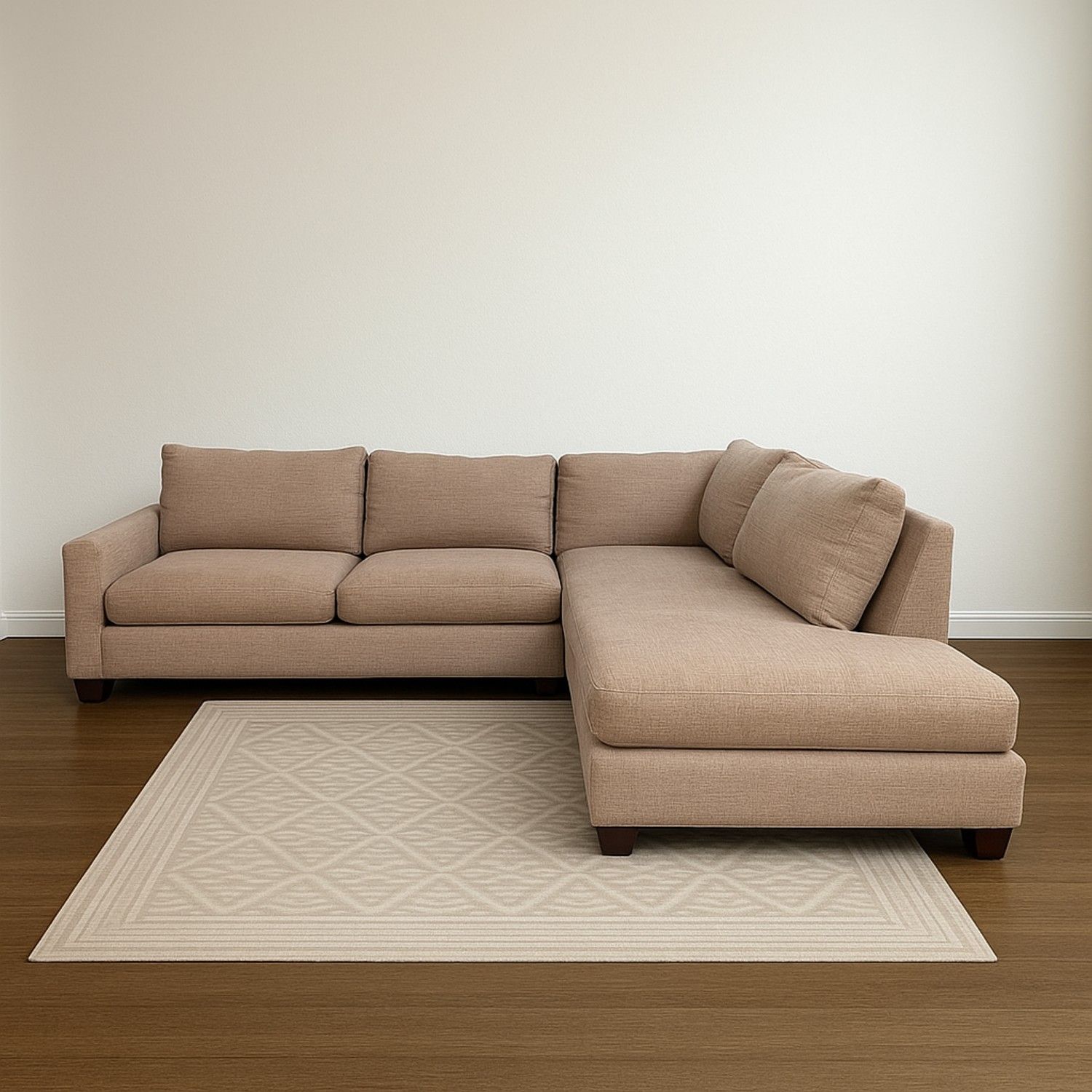 Beautiful Light Brown Sectional Couch