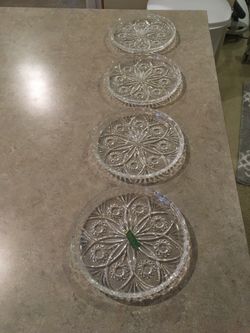 Polish cut crystal dishes