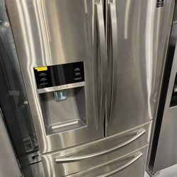 Samsung Stainless Steel 25 Cu. Ft. 4-Door French Door Refrigerator With External Water & Ice Dispenser 