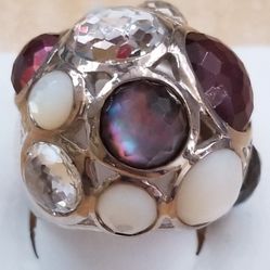 Sterling Silver and Gemstone Ring By Ippolita 