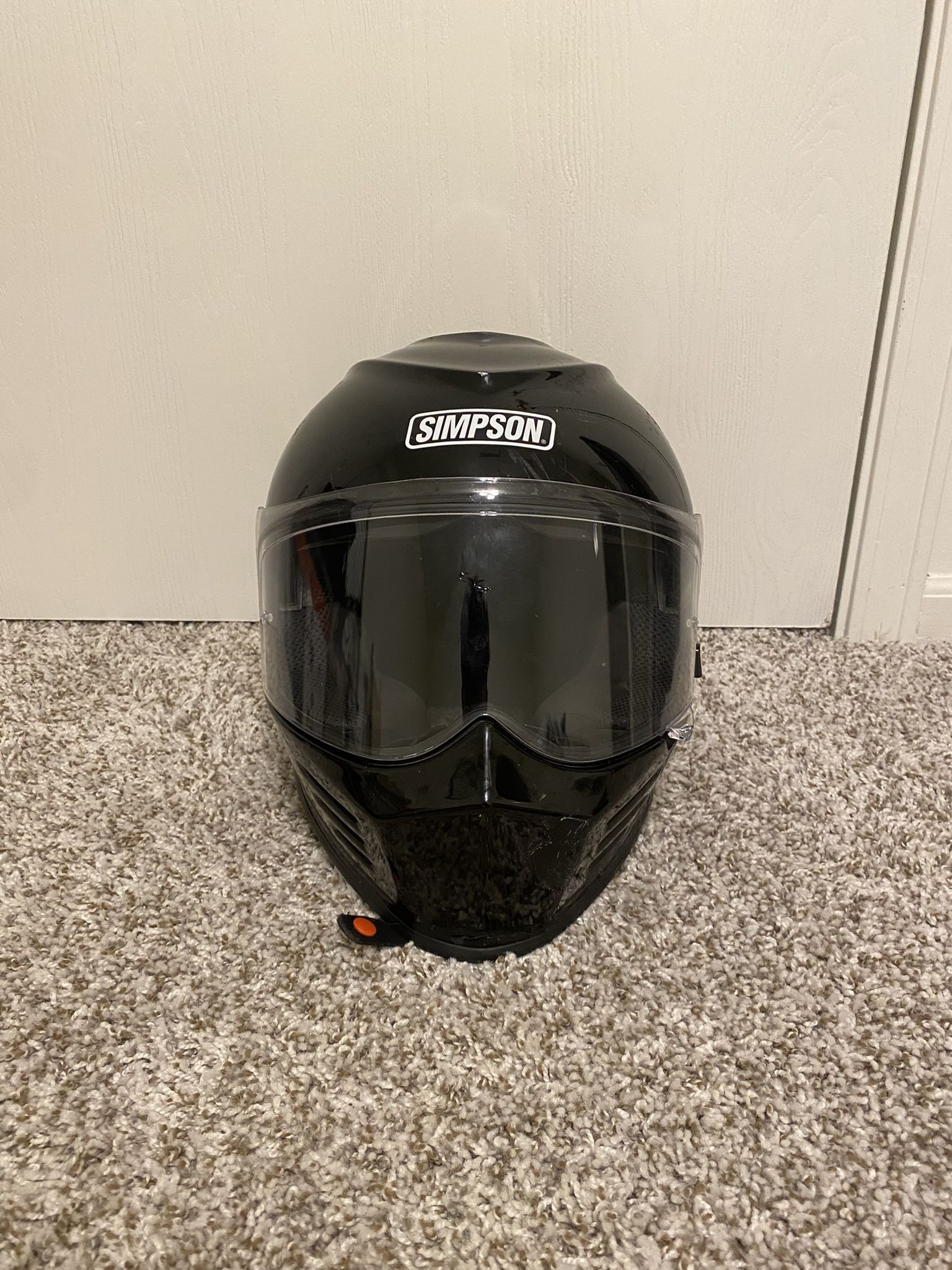 Simpson GBDL2 Ghost Bandit Racing Helmet Full Face Gloss Black Visor Large