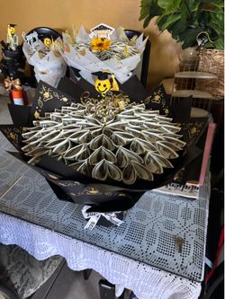 Graduation leis and bouquets