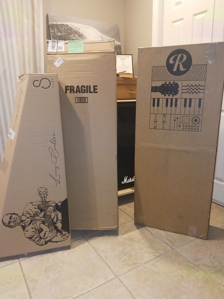 Electric Guitar Shipping Boxes And Packing, Pick Up In Simi Valley