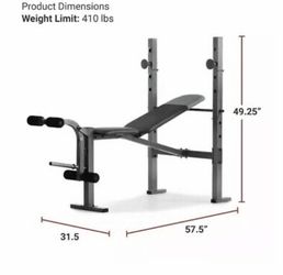 Bench With Rack Combo $110