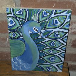 Peacock Acrylic Painting 