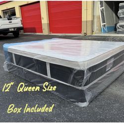 Queen Mattress Set Plush PillowTop – Brand New –  Same Day Delivery Available 🚚