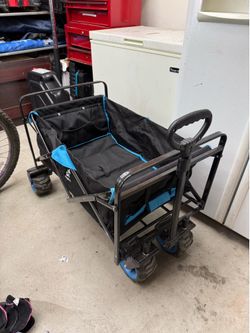 Wagon with oversized wheels