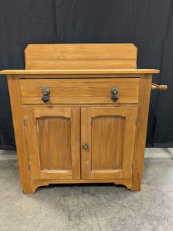 Rustic Wood Storage Cabinet