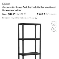 4 Tier Storage Rack Shelf New In Box $30