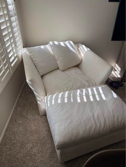 Oversized chair and matching Ottoman