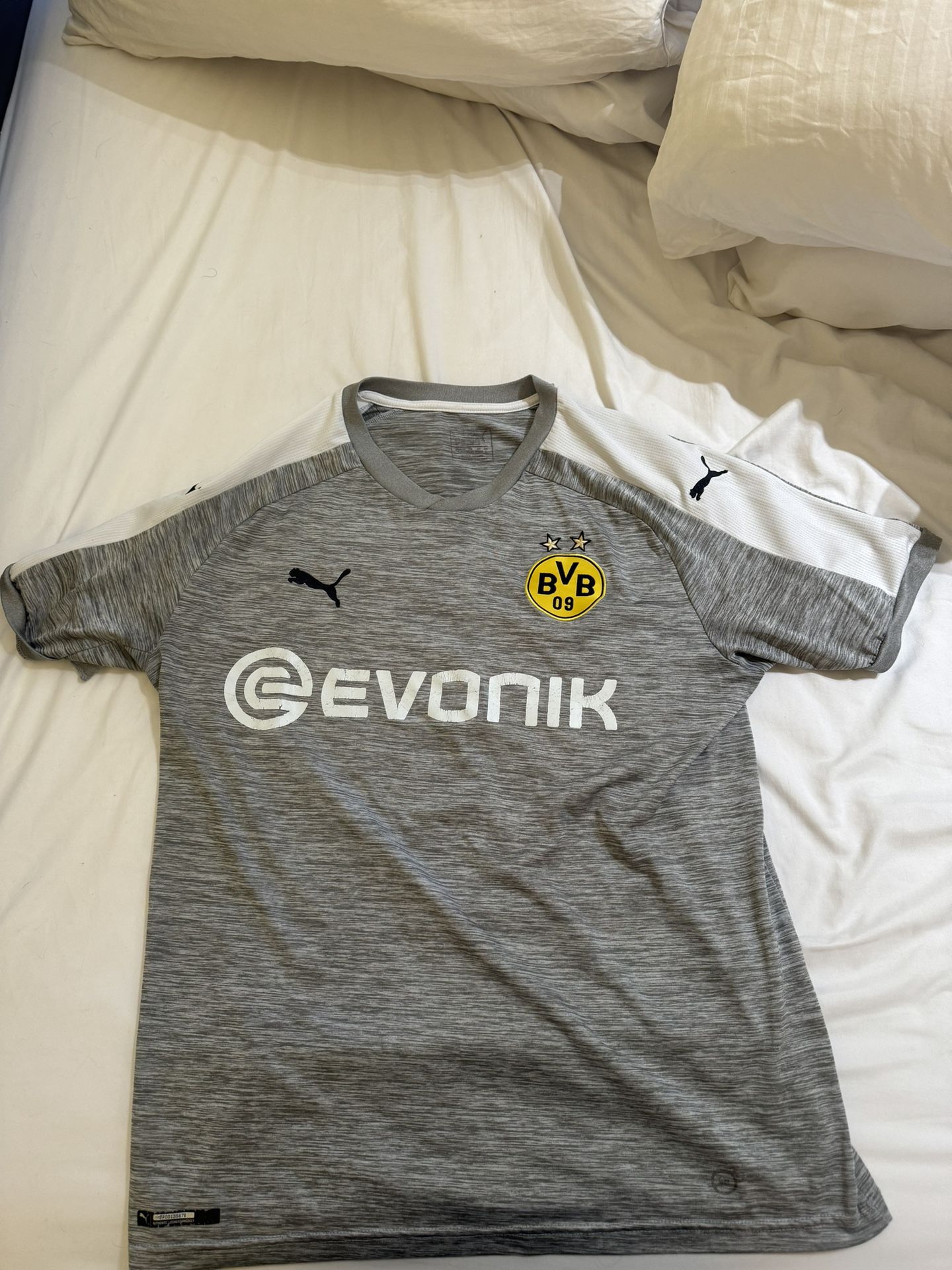 2017-2018 Authentic Puma Borussia Dortmund BVB Soccer Third Jersey Kit Men's L 