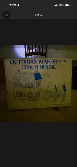 Victorian Manor with Coach House Dollhouse Kit